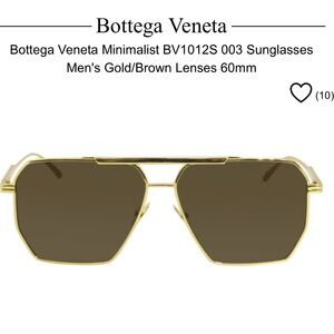 Bottega Veneta Gold Sunglasses with Brown Lenses